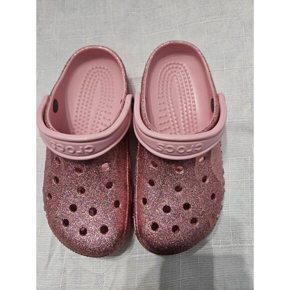 Crocs Special Edition Pink Glitter Size 7 - Picture 3 of 8